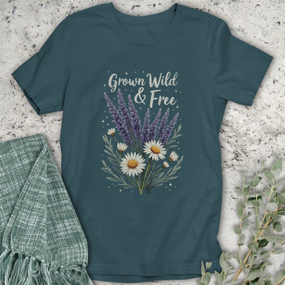 Stepping Green T-Shirt Grown Wild and Free Organic T-Shirt