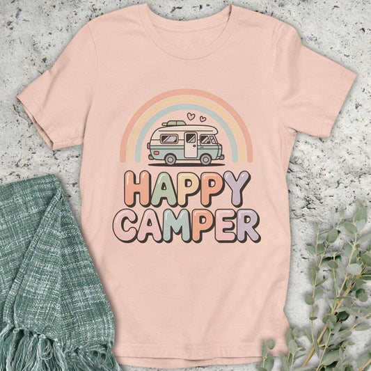 Stepping Green T-Shirt Happy Camper RV T-Shirt
