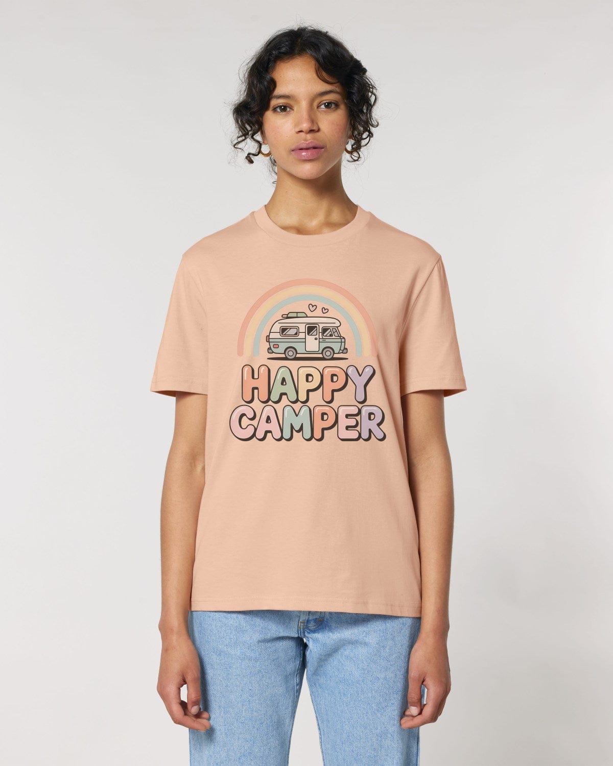 Stepping Green T-Shirt Happy Camper RV T-Shirt