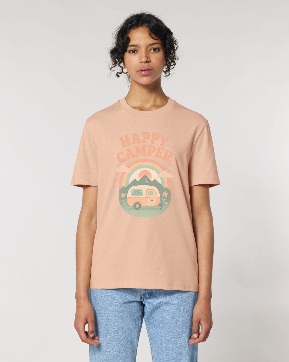 Stepping Green T-Shirt Happy Camper T-Shirt