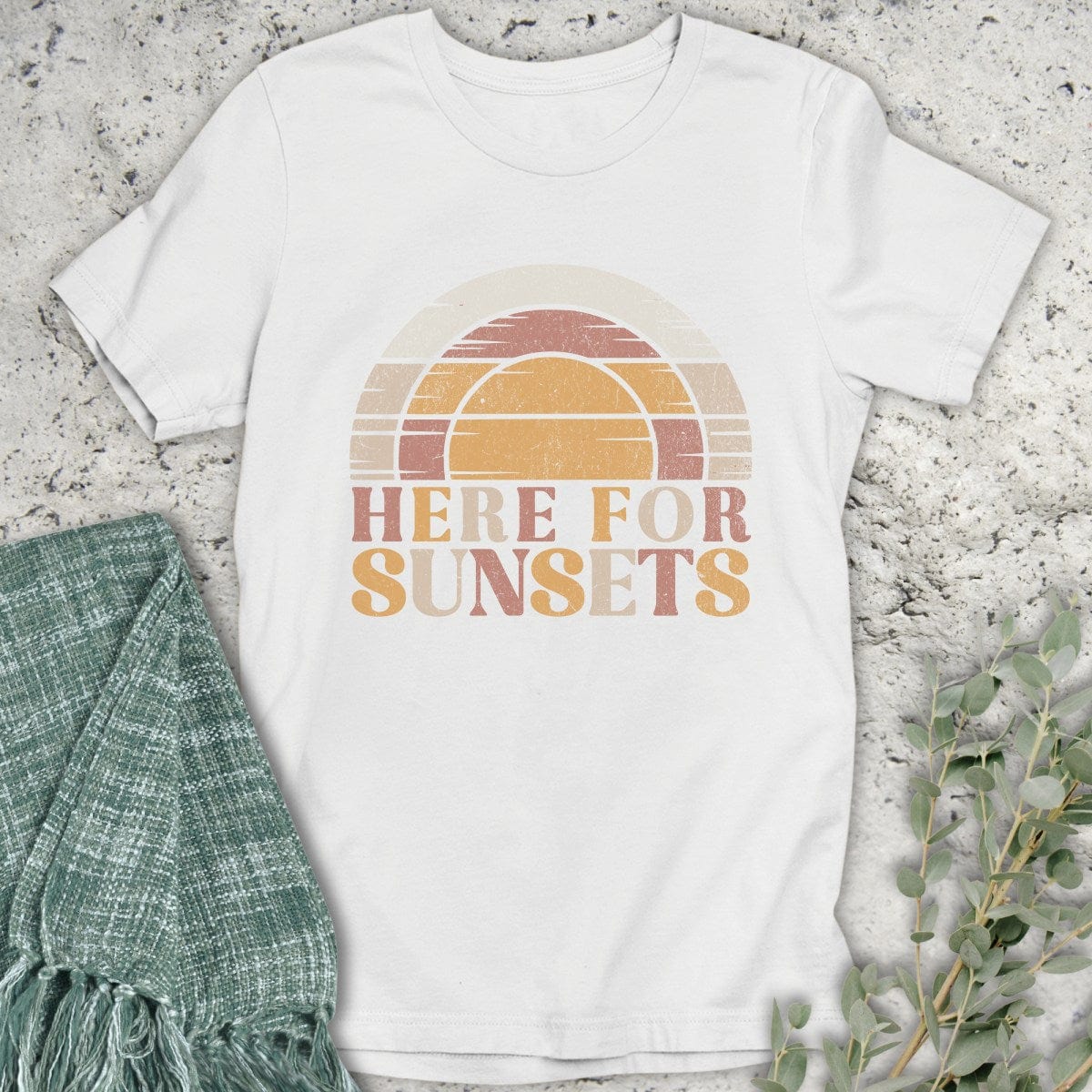 Stepping Green T-Shirt Here For Sunsets T-Shirt