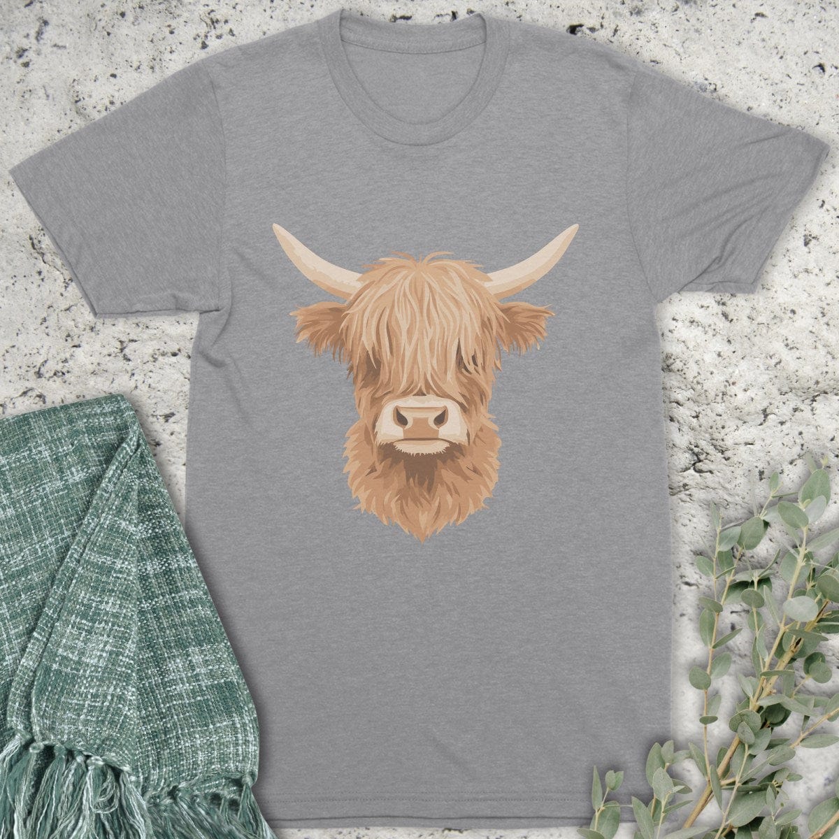 Stepping Green T-Shirt Highland Cow T-Shirt