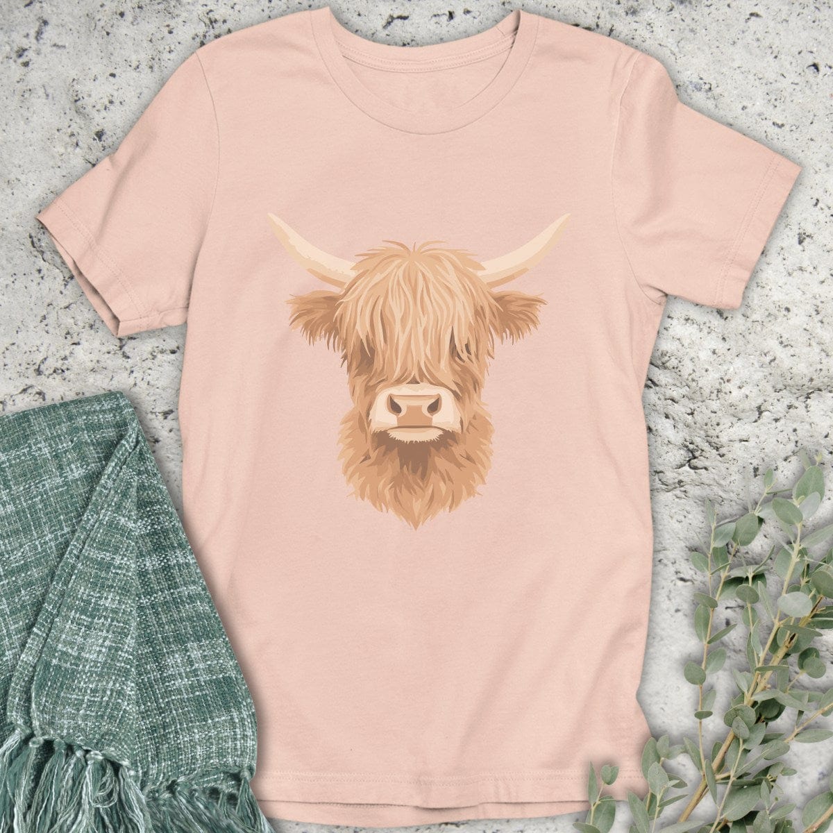 Stepping Green T-Shirt Highland Cow T-Shirt
