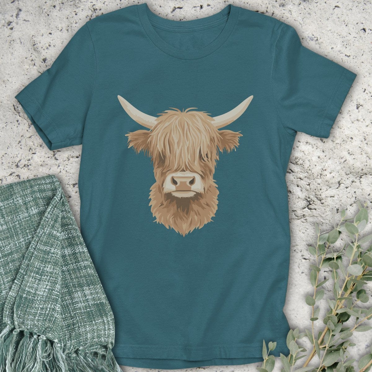 Stepping Green T-Shirt Highland Cow T-Shirt