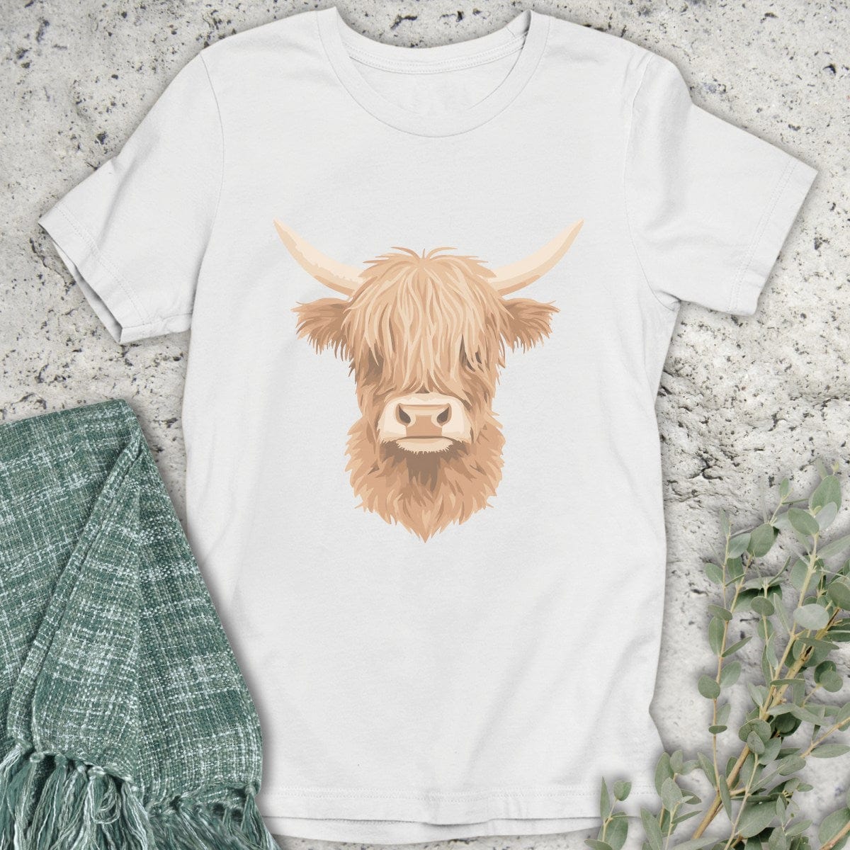 Stepping Green T-Shirt Highland Cow T-Shirt