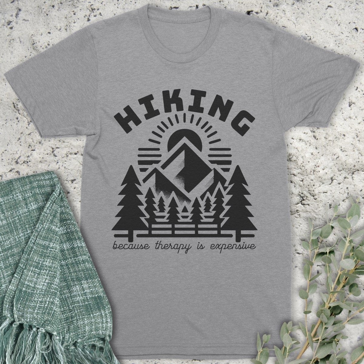 Stepping Green T-Shirt Hiking Therapy T-Shirt