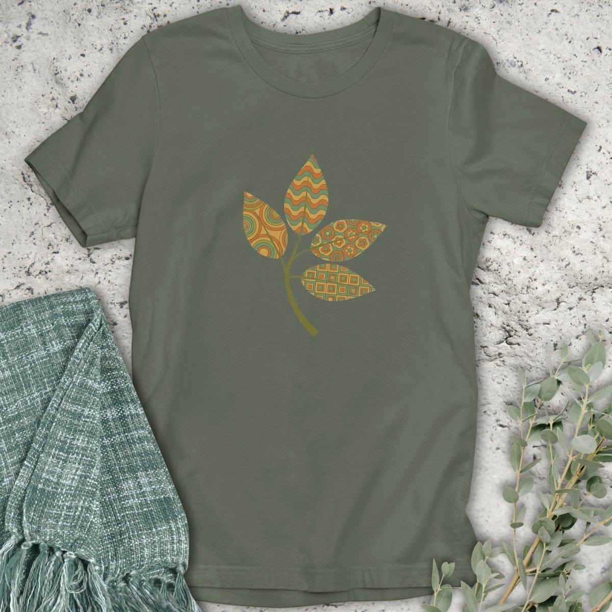 Stepping Green T-Shirt Hippie Leaves T-Shirt
