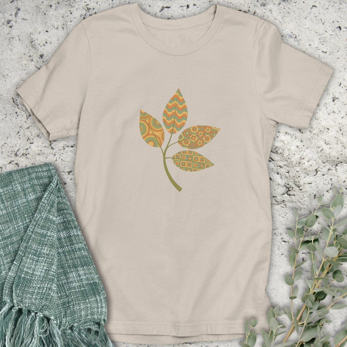 Stepping Green T-Shirt Hippie Leaves T-Shirt