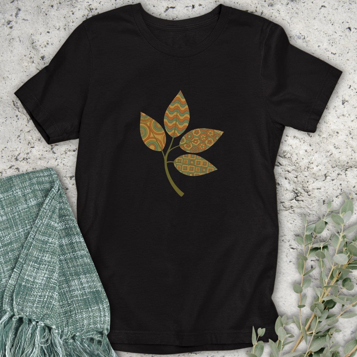 Stepping Green T-Shirt Hippie Leaves T-Shirt