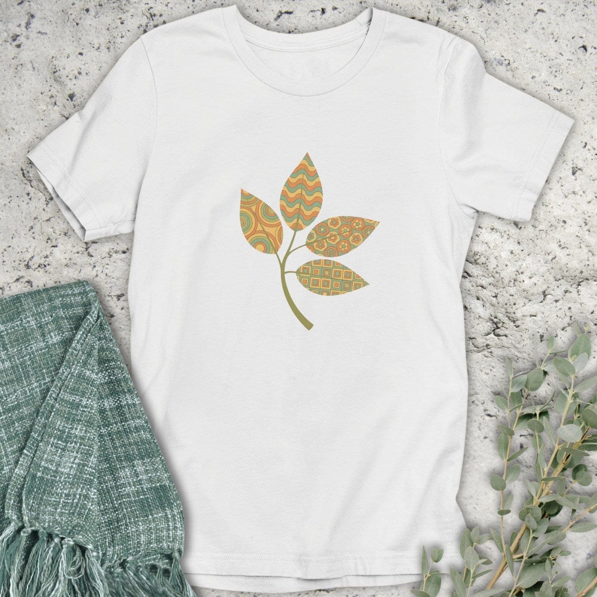 Stepping Green T-Shirt Hippie Leaves T-Shirt