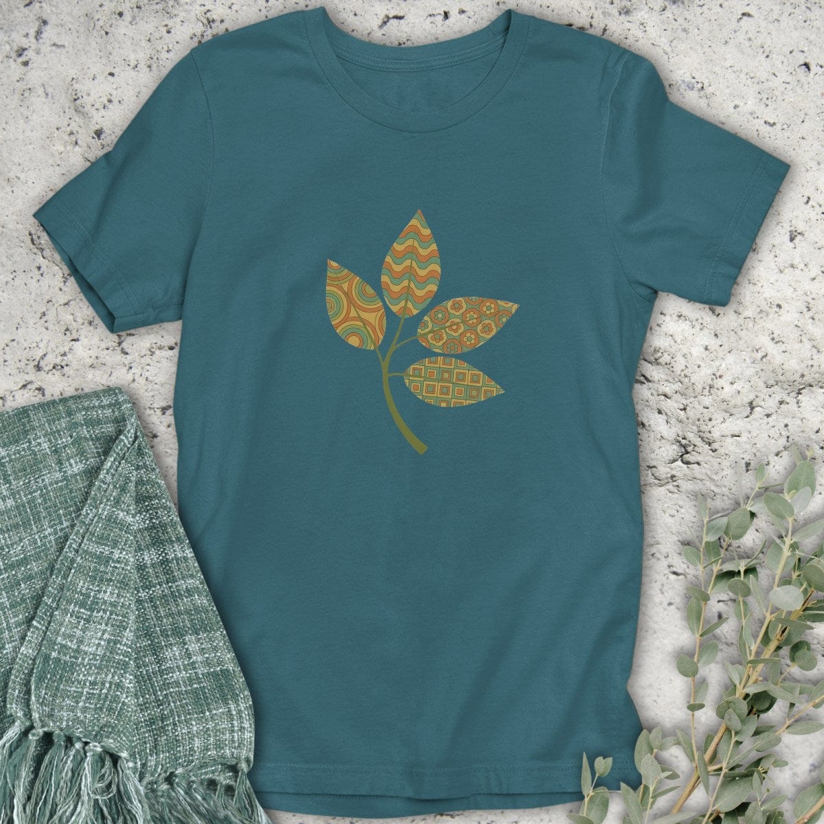 Stepping Green T-Shirt Hippie Leaves T-Shirt