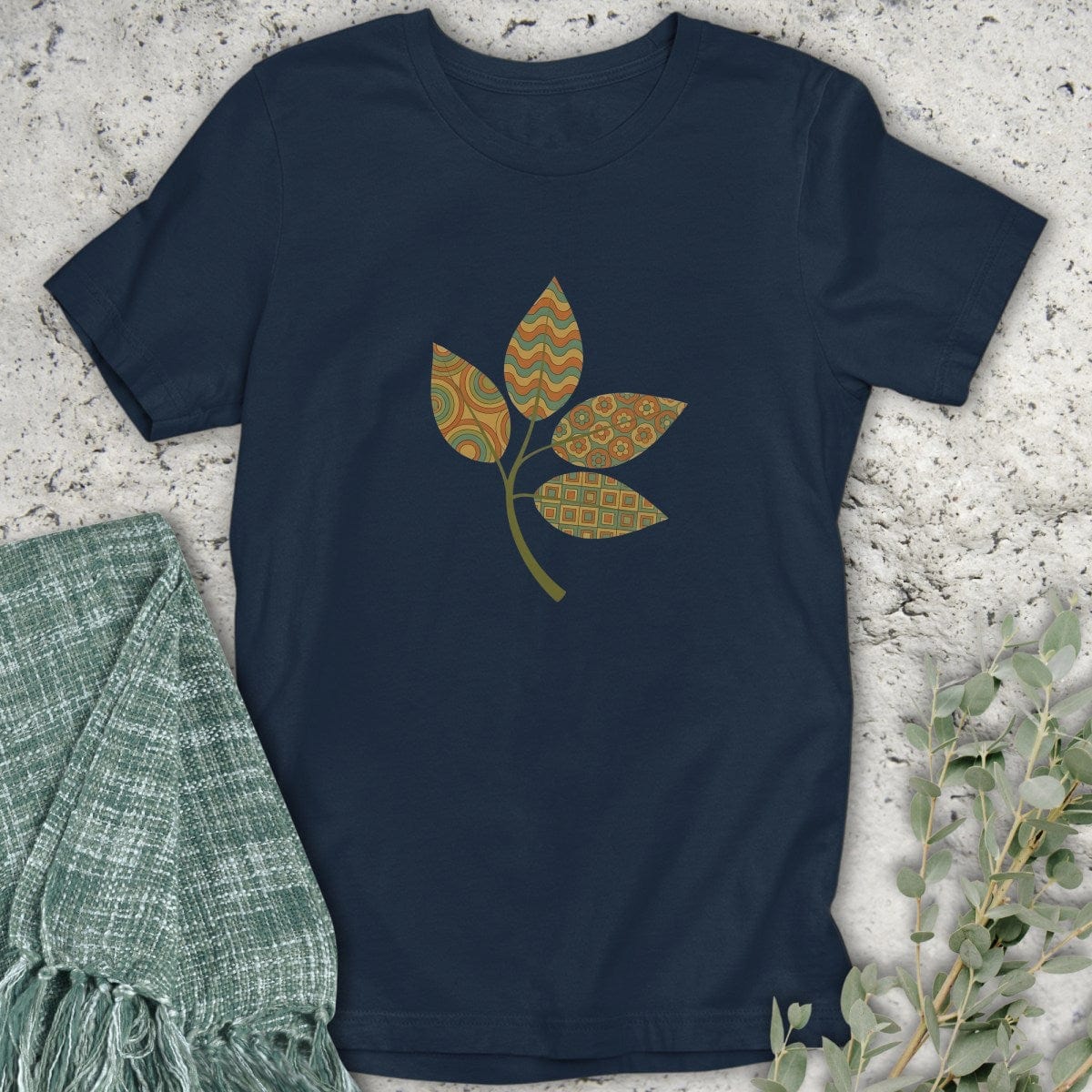 Stepping Green T-Shirt Hippie Leaves T-Shirt