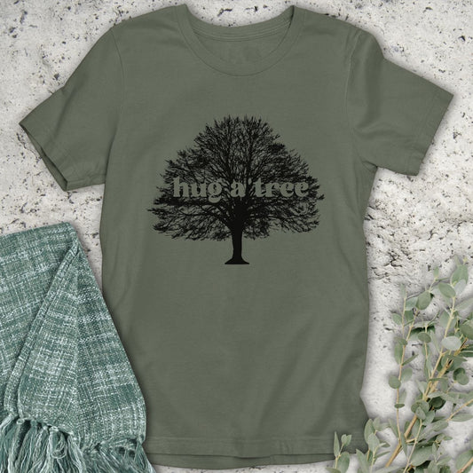 Stepping Green T-Shirt Hug A Tree T-Shirt