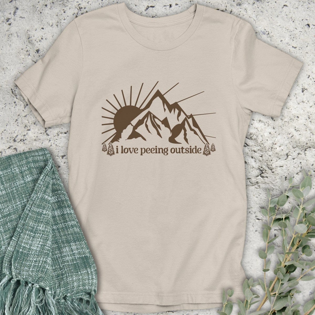 Stepping Green T-Shirt I Love Peeing Outside (Smaller) T-Shirt