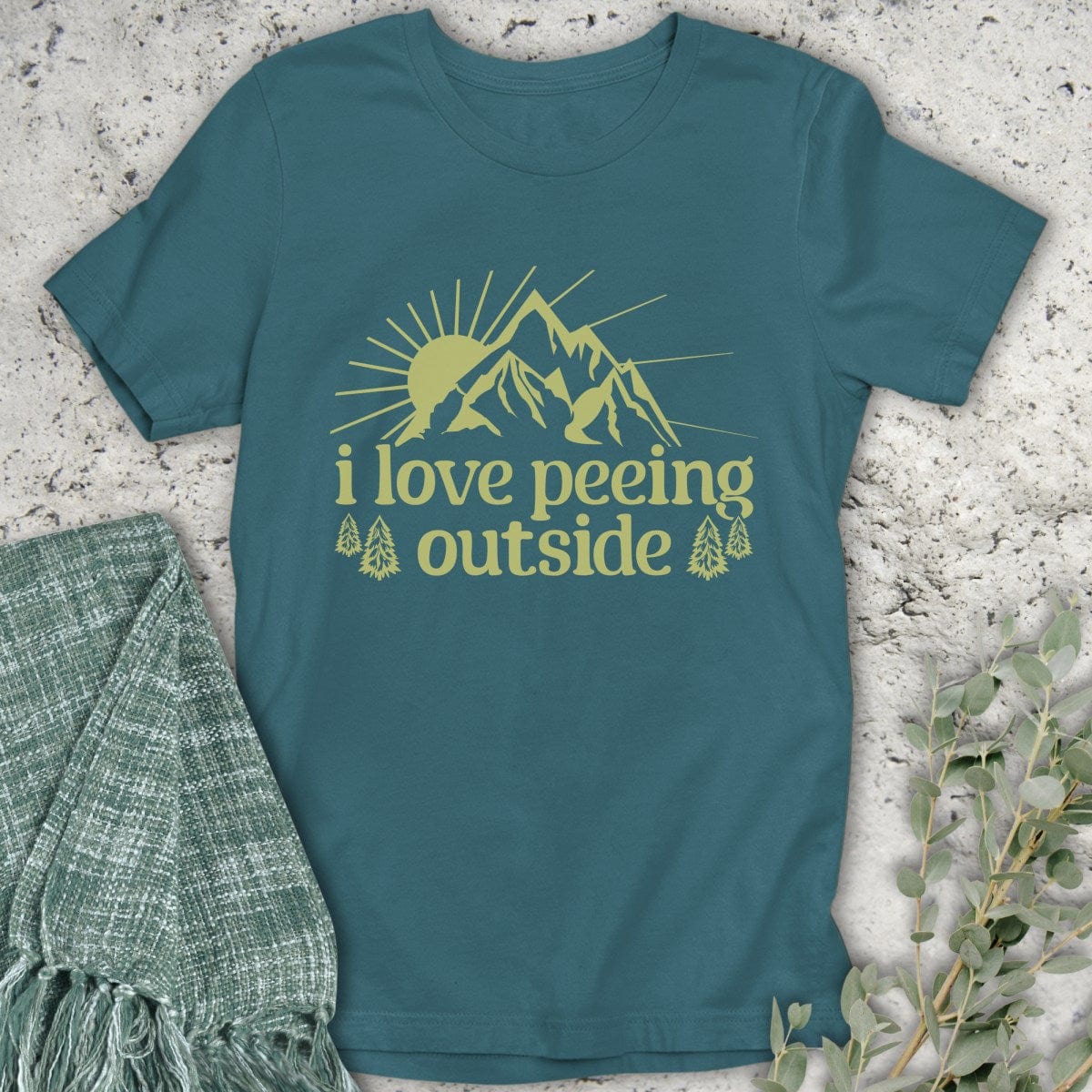 Stepping Green T-Shirt I Love Peeing Outside T-Shirt
