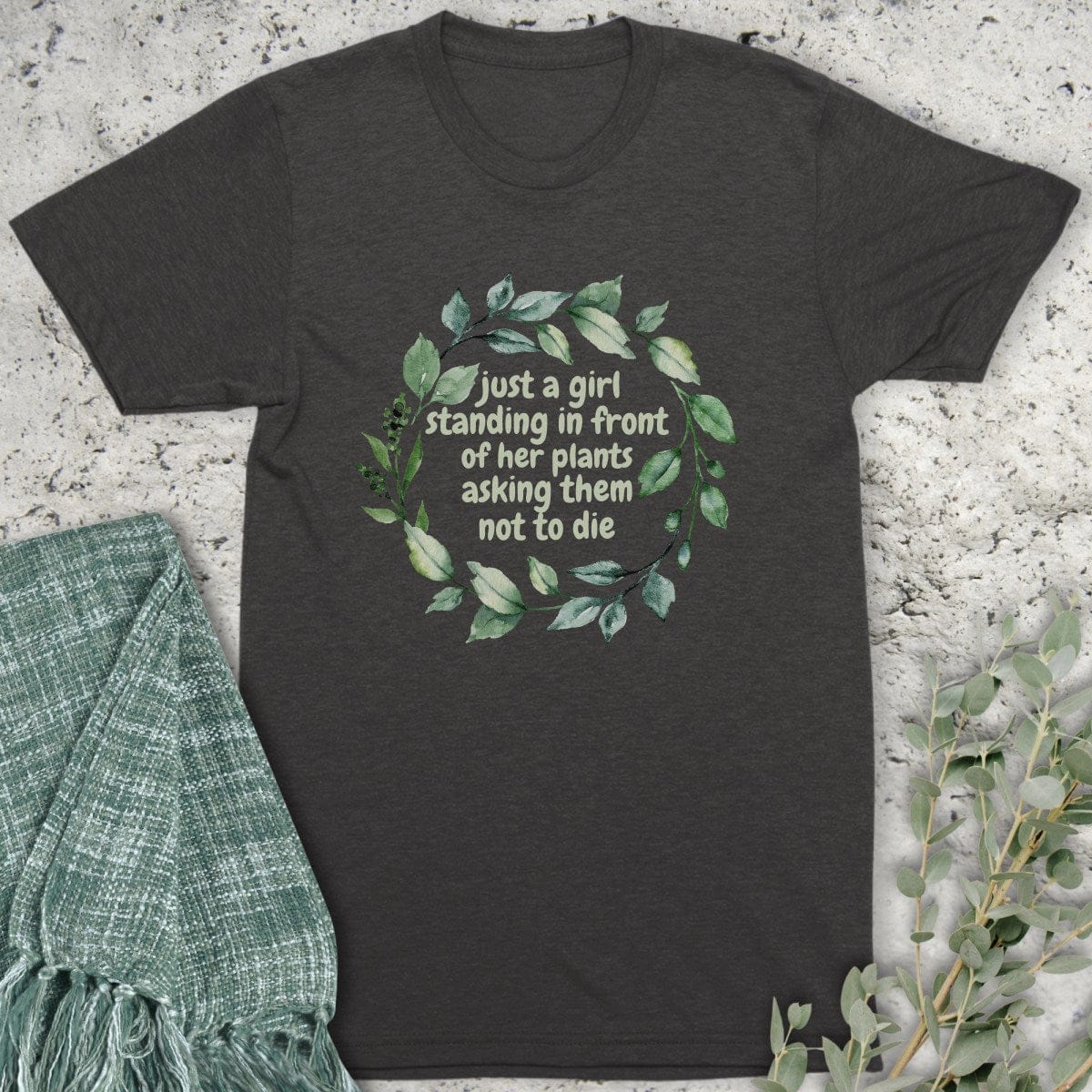 Stepping Green T-Shirt Just A Girl Organic T-Shirt