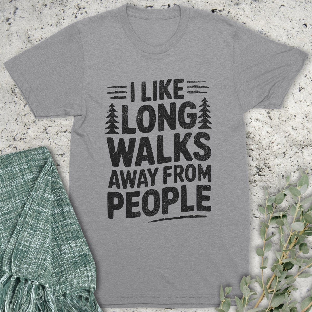 Stepping Green T-Shirt Long Walks T-Shirt