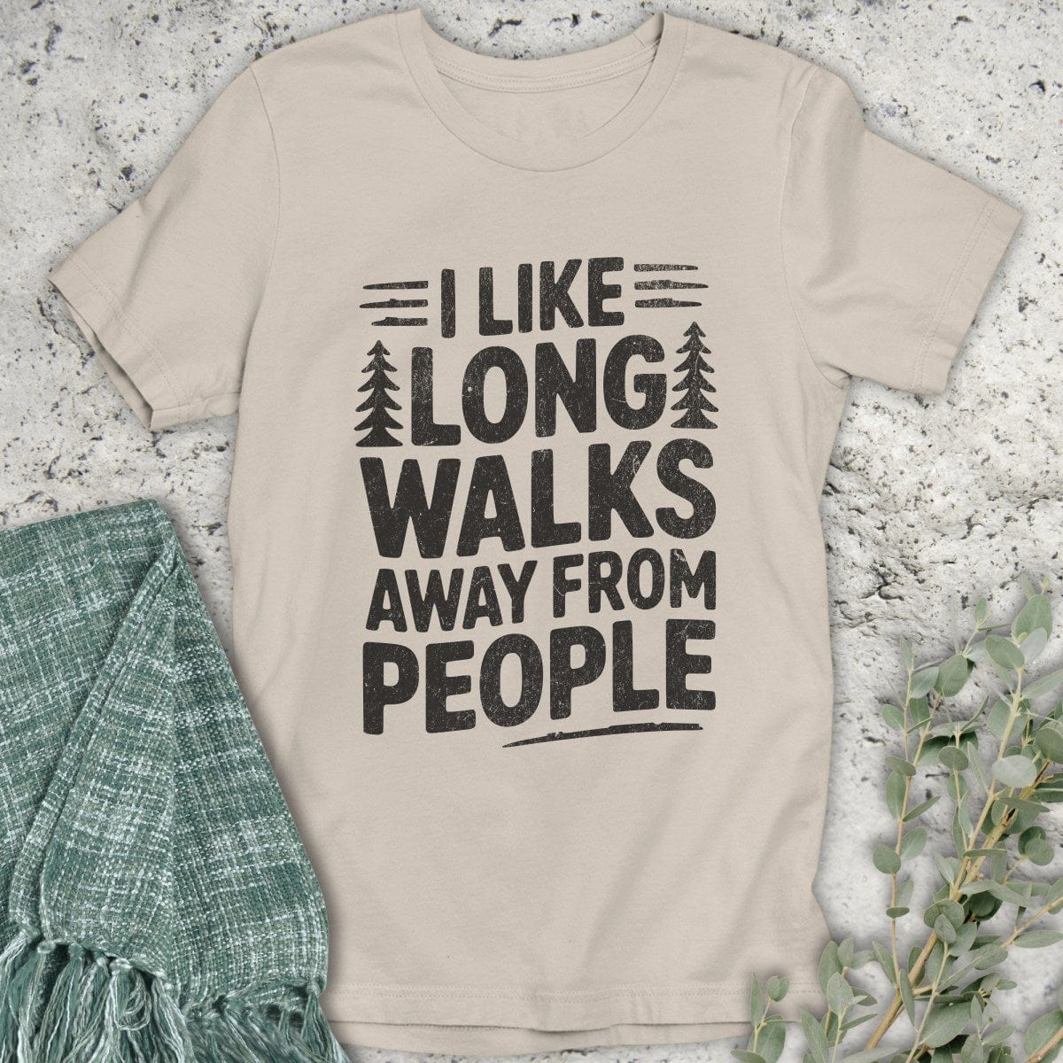 Stepping Green T-Shirt Long Walks T-Shirt