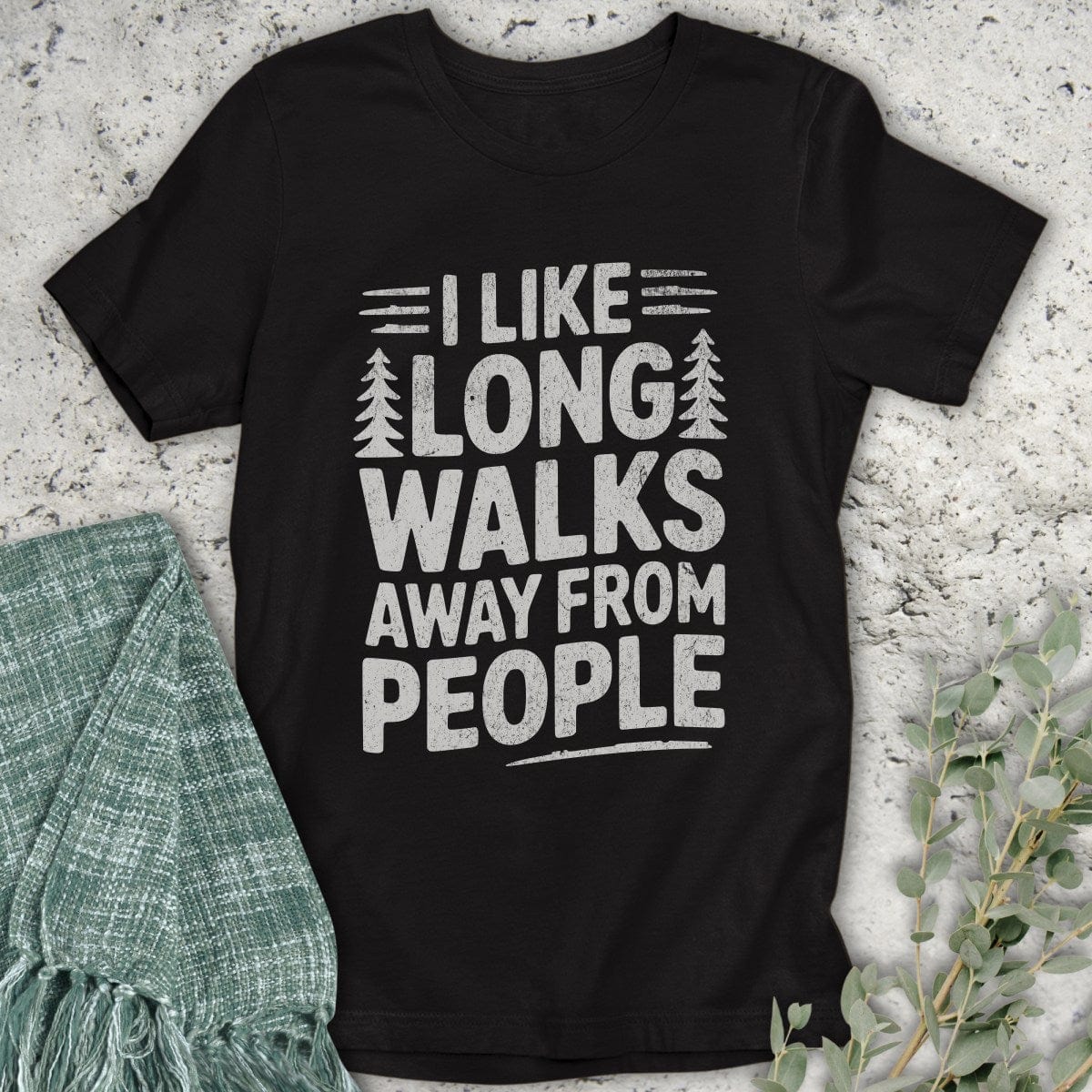 Stepping Green T-Shirt Long Walks T-Shirt