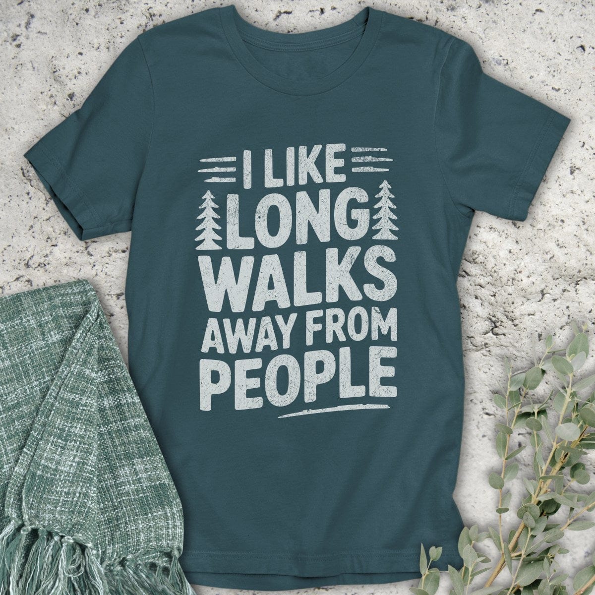 Stepping Green T-Shirt Long Walks T-Shirt