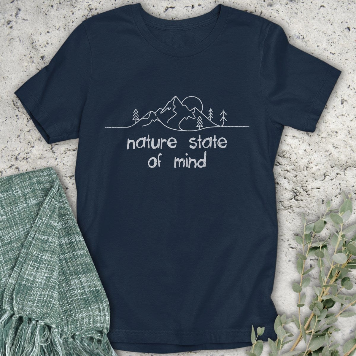 Stepping Green T-Shirt Minimalist Nature State of Mind T-Shirt