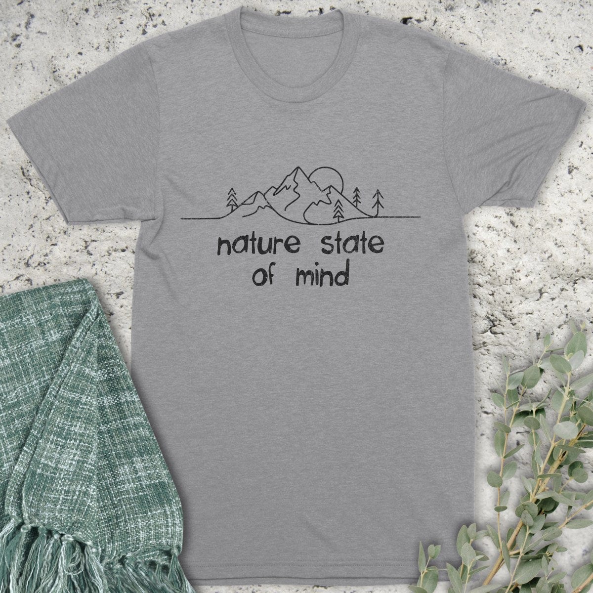 Stepping Green T-Shirt Minimalist Nature State of Mind T-Shirt
