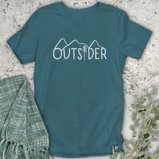 Stepping Green T-Shirt Mountain Outsider T-Shirt