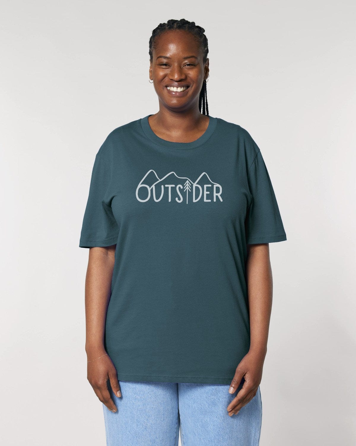 Stepping Green T-Shirt Mountain Outsider T-Shirt
