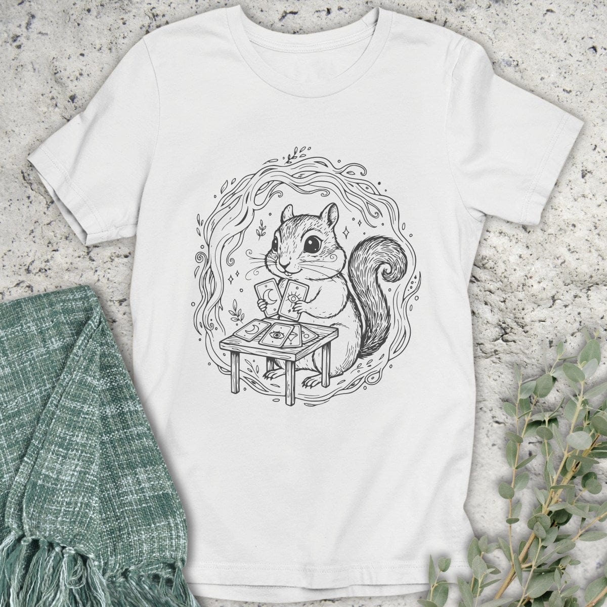 Stepping Green T-Shirt Mystical Squirrel T-Shirt