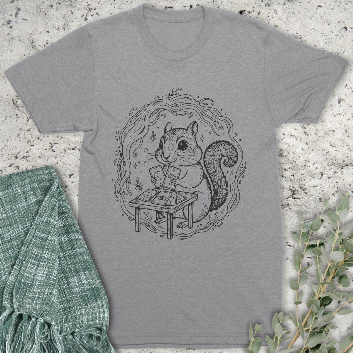 Stepping Green T-Shirt Mystical Squirrel T-Shirt