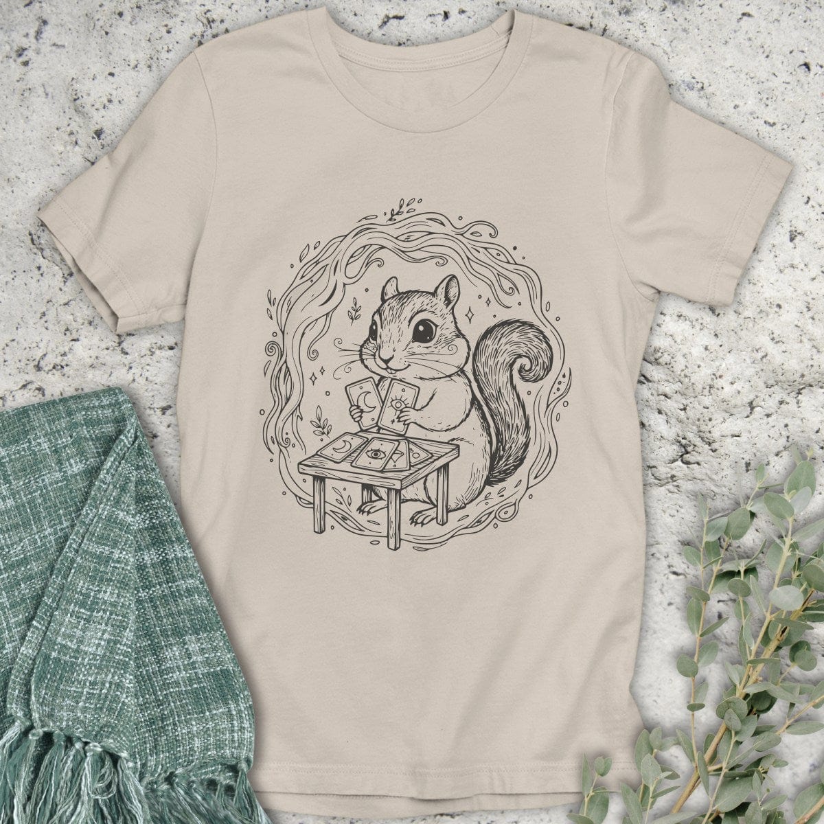 Stepping Green T-Shirt Mystical Squirrel T-Shirt