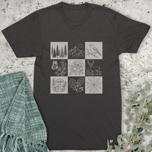 Stepping Green T-Shirt Nine-Panel Nature T-Shirt