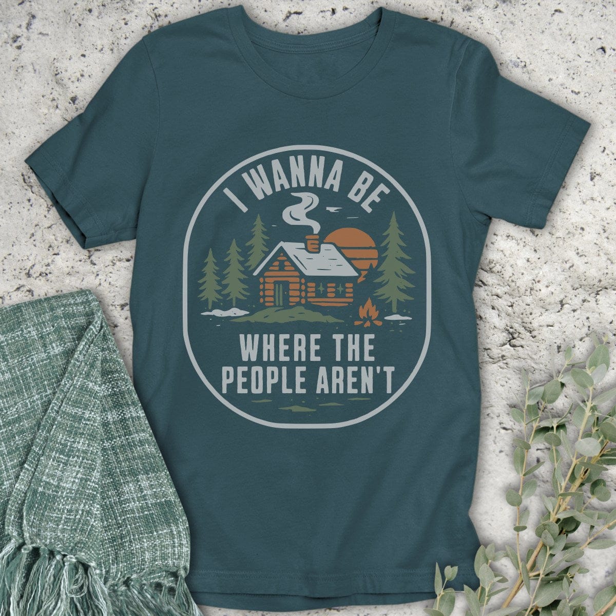 Stepping Green T-Shirt No People Cabin Organic T-Shirt