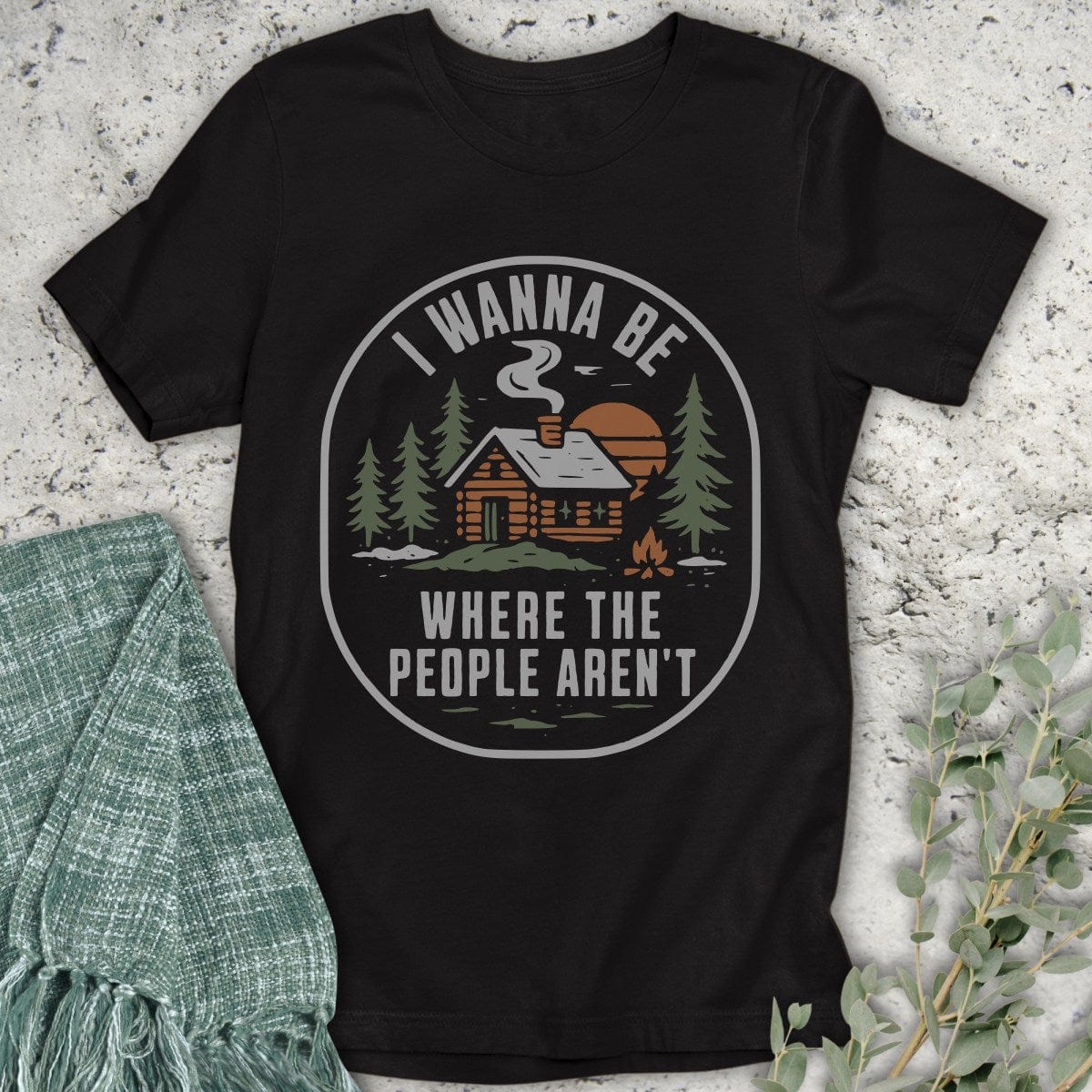 Stepping Green T-Shirt No People Cabin T-Shirt