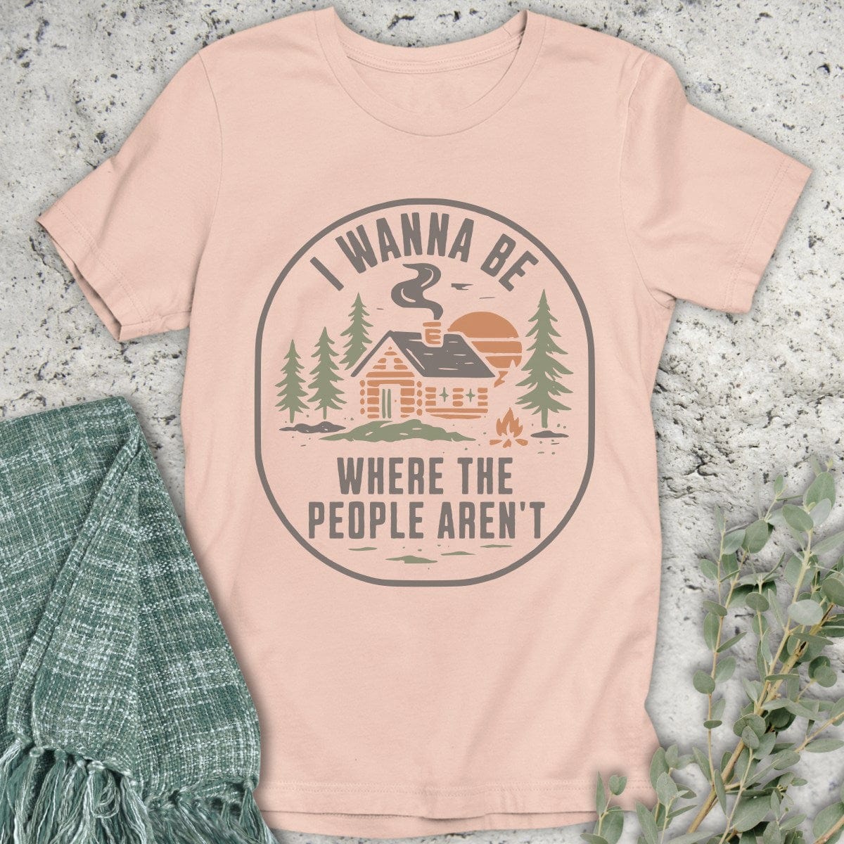 Stepping Green T-Shirt No People Cabin T-Shirt