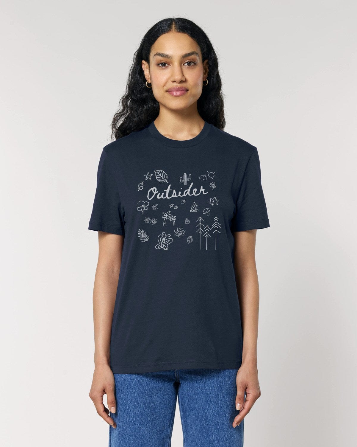 Stepping Green T-Shirt Outsider Doodle T-Shirt