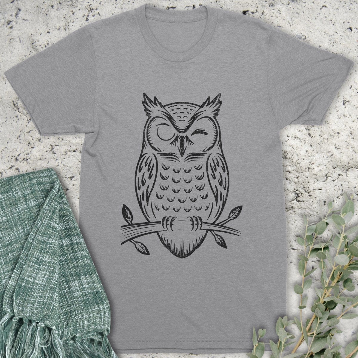 Stepping Green T-Shirt Owl Wink T-Shirt
