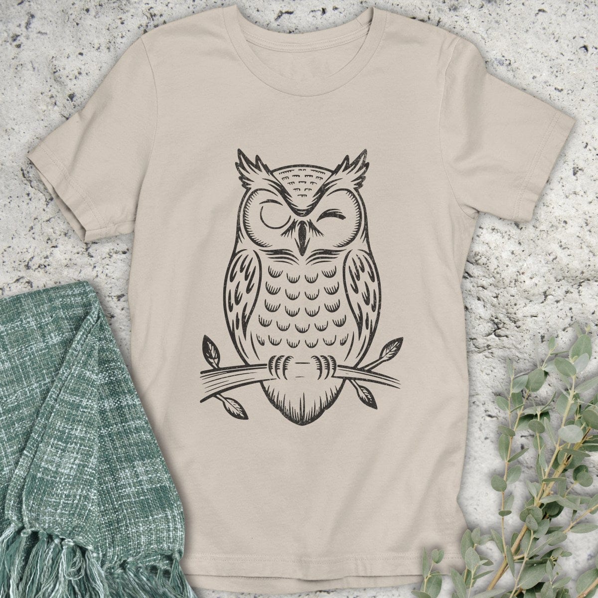Stepping Green T-Shirt Owl Wink T-Shirt