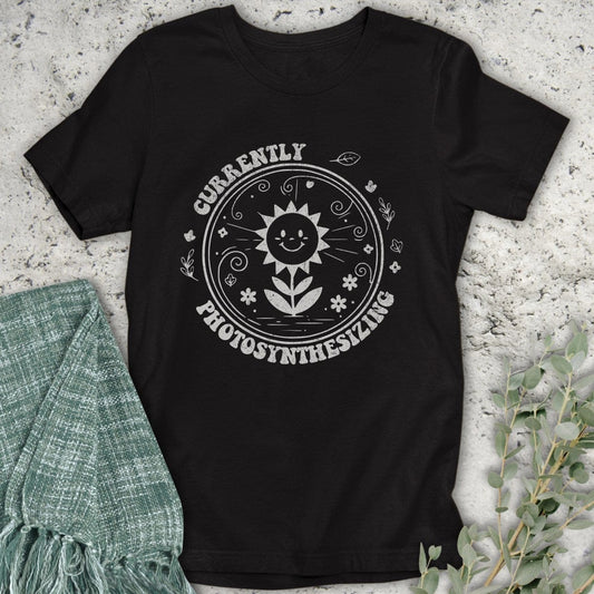 Stepping Green T-Shirt Photosynthesizing Flower T-Shirt