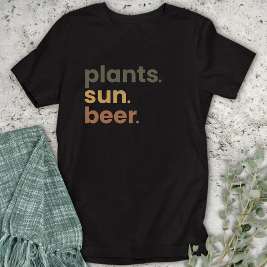 Stepping Green T-Shirt Plants Sun Beer T-Shirt