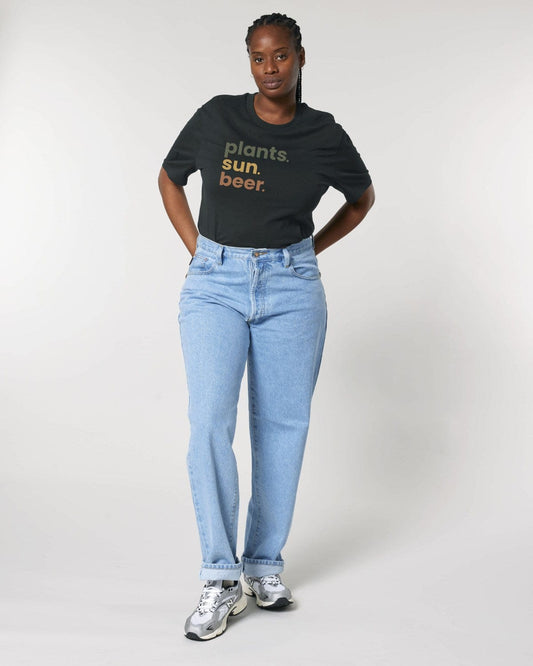 Stepping Green T-Shirt Plants Sun Beer T-Shirt