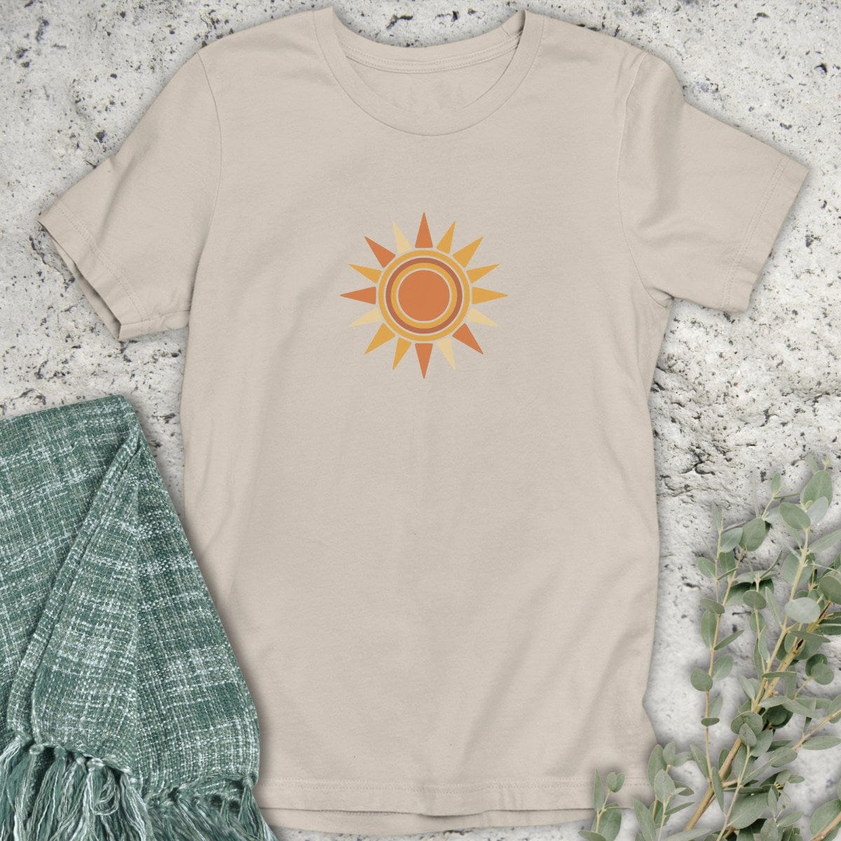 Stepping Green T-Shirt Retro Sun T-Shirt