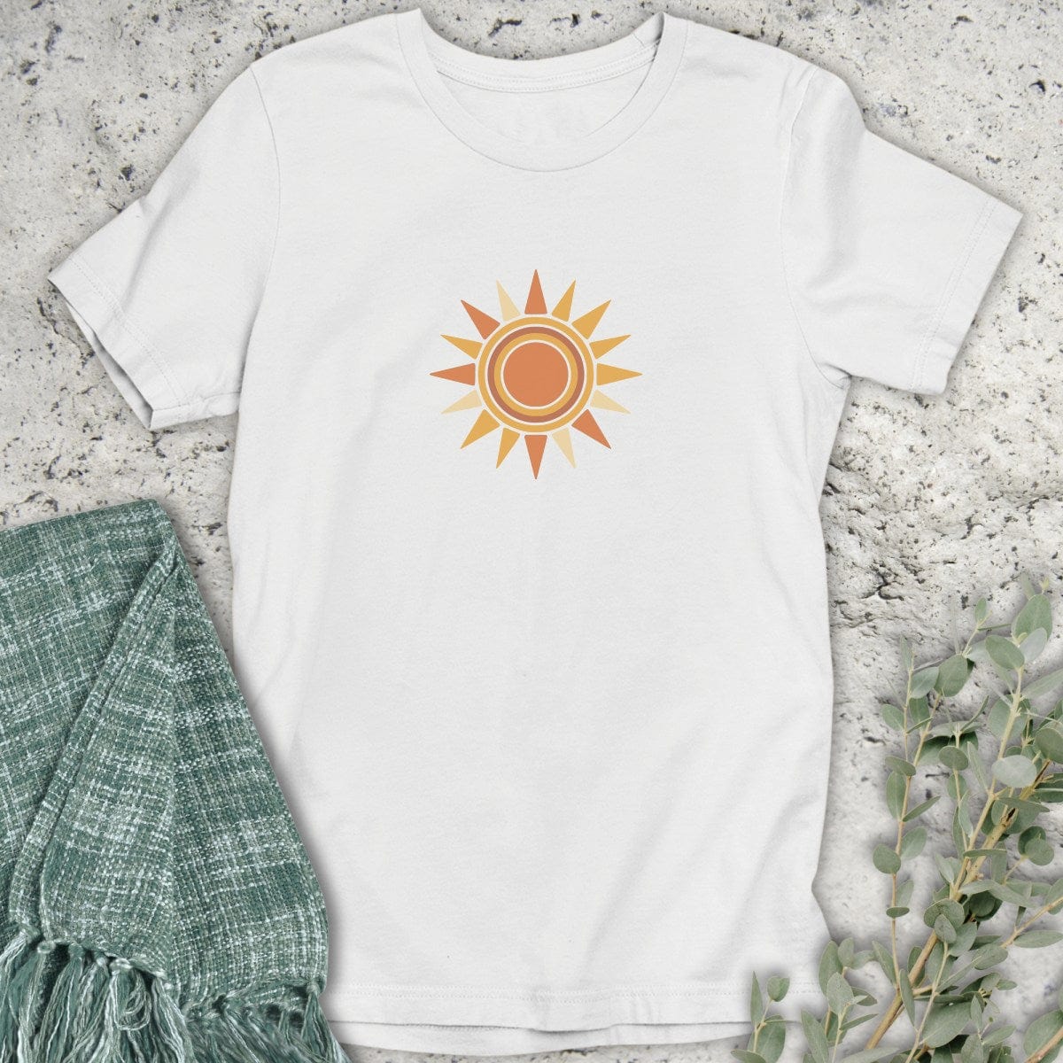Stepping Green T-Shirt Retro Sun T-Shirt