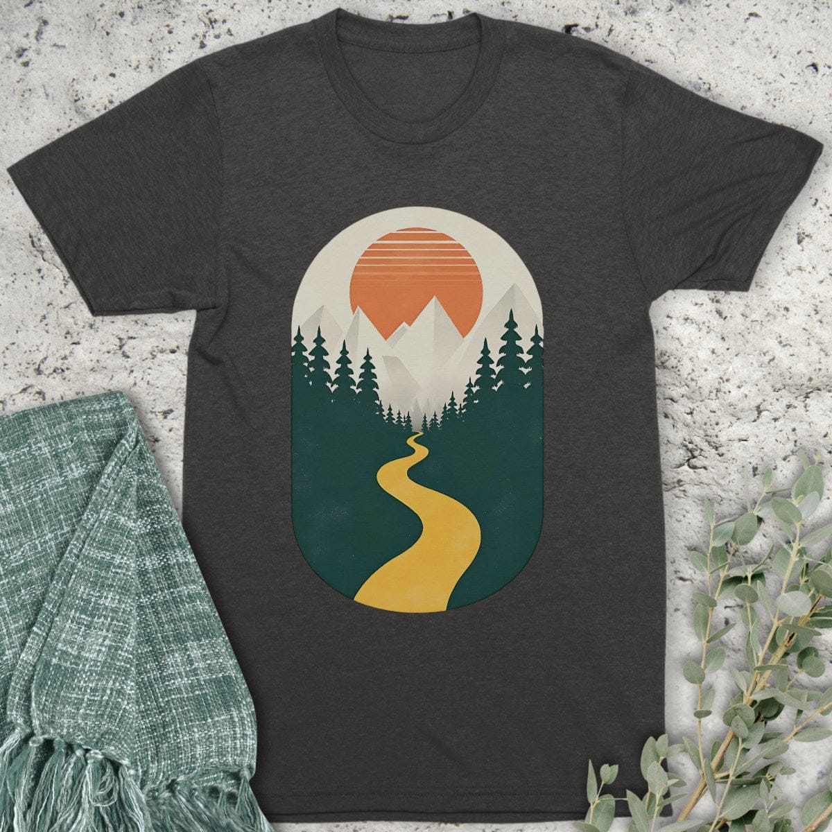 Stepping Green T-Shirt Retro Trail Organic T-Shirt