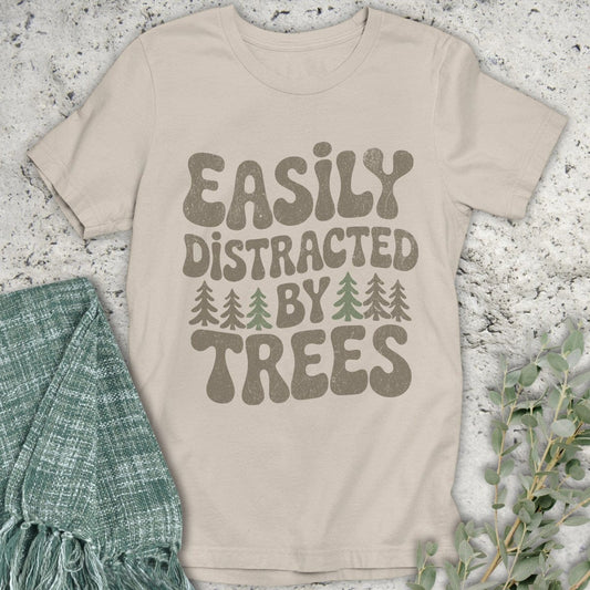 Stepping Green T-Shirt Retro Tree Distraction T-Shirt