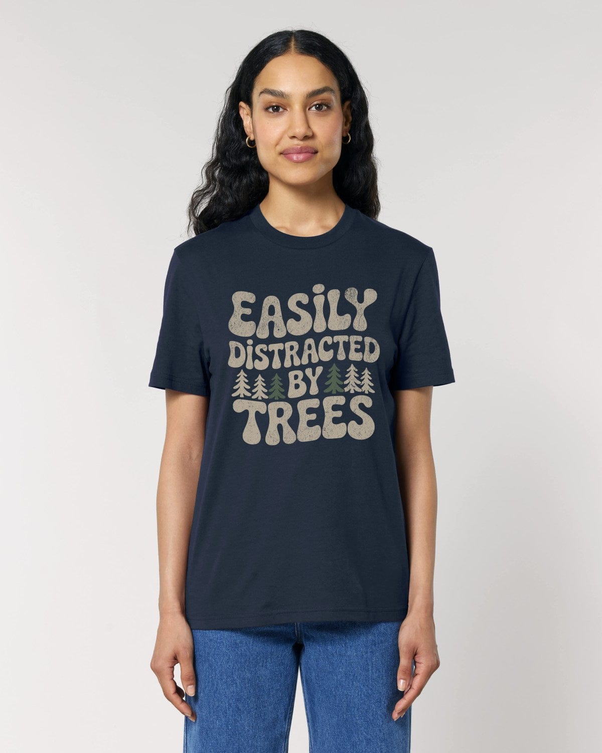 Stepping Green T-Shirt Retro Tree Distraction T-Shirt