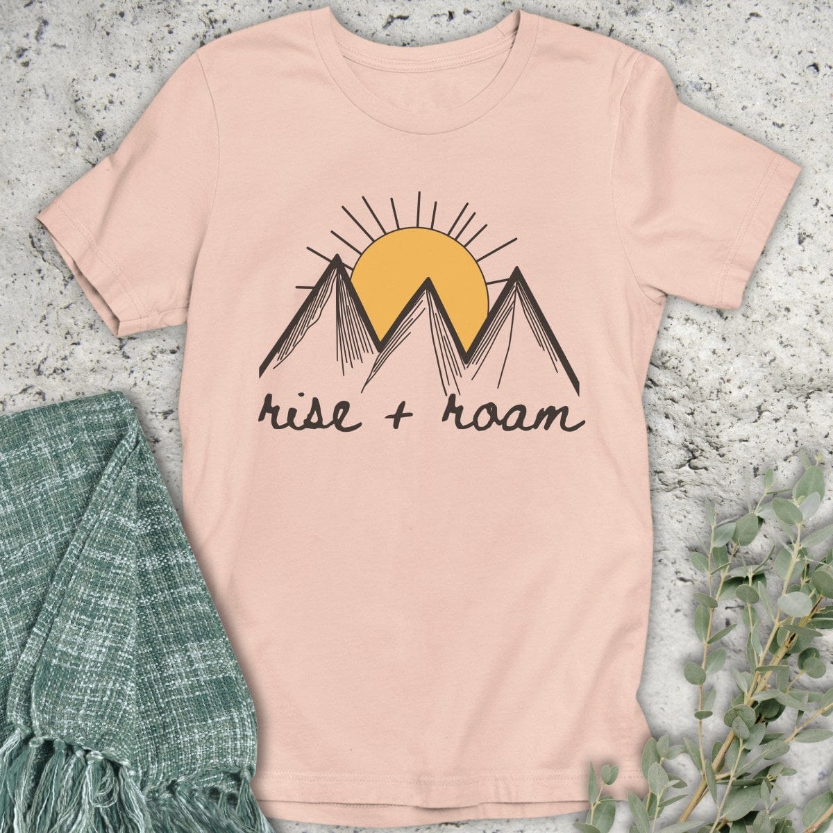 Stepping Green T-Shirt Rise and Roam T-Shirt