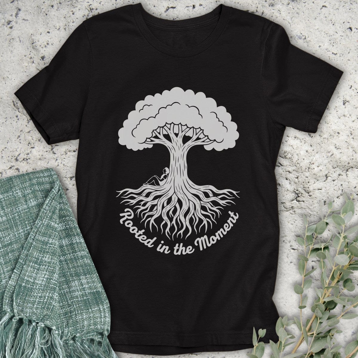 Stepping Green T-Shirt Rooted in the Moment T-Shirt
