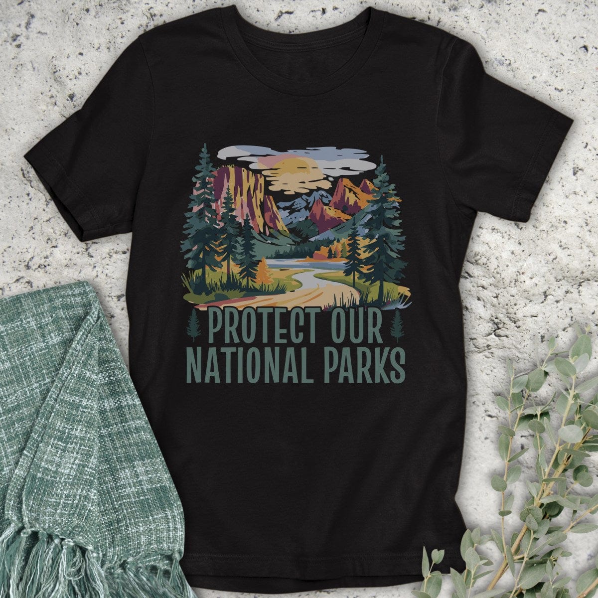 Stepping Green T-Shirt Scenic Protect National Parks T-Shirt