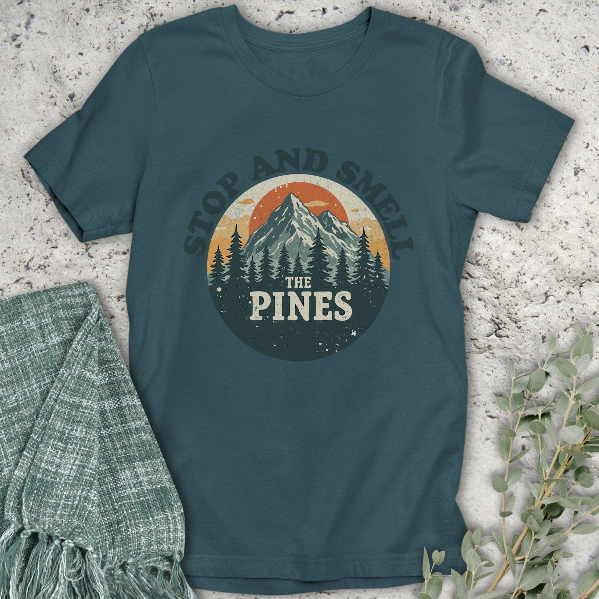 Stepping Green T-Shirt Smell The Pines Organic T-Shirt